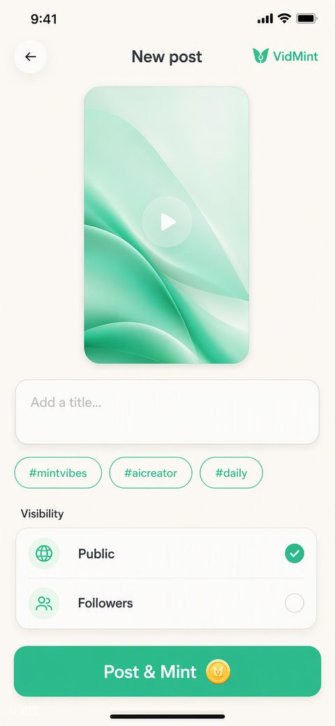 Flujo de publicación de VidMint para publicar videos cortos en TikTok, Reels y Shorts